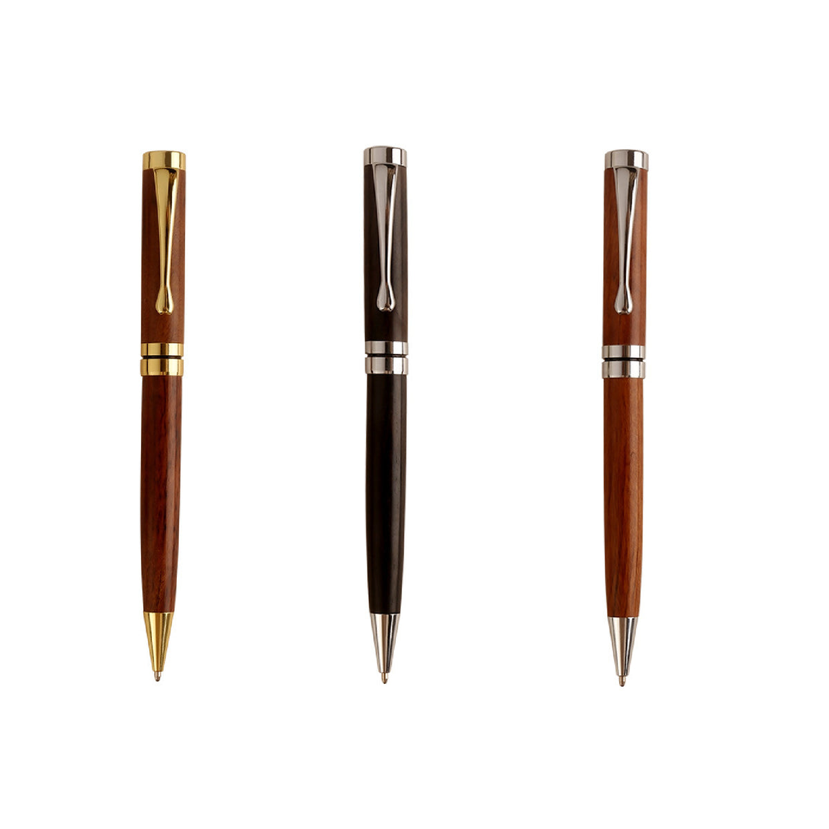 Retro Wooden Pen Retractable Ballpoint Pen