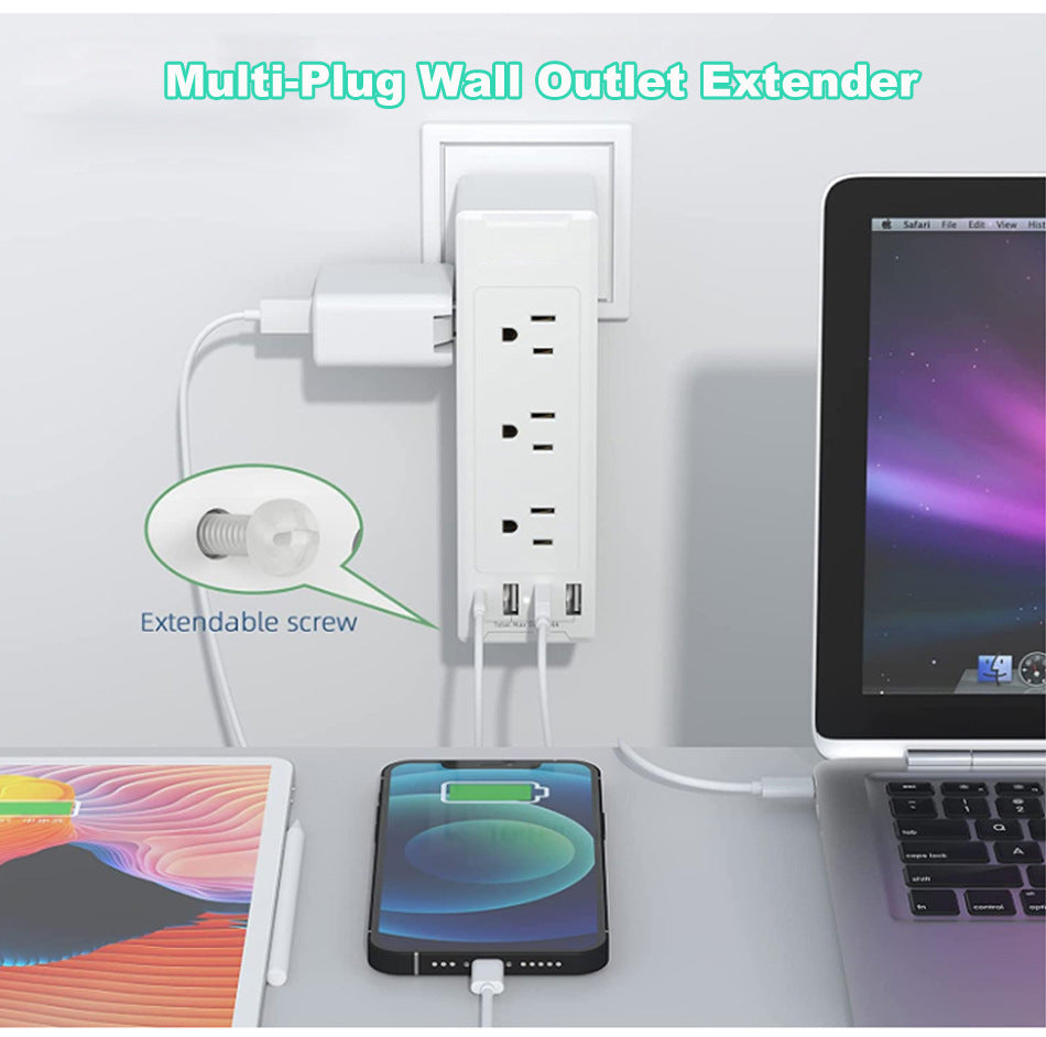 180 Degree Rotation 9 Ports 4 USB Multiple Function Wall Charger Mold#P-07PD