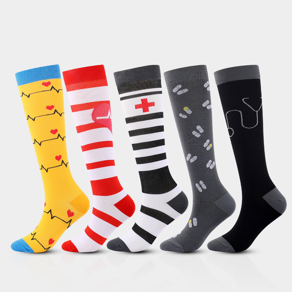 Custom Knitted Knee High Socks Unisex Socks With Full Customization