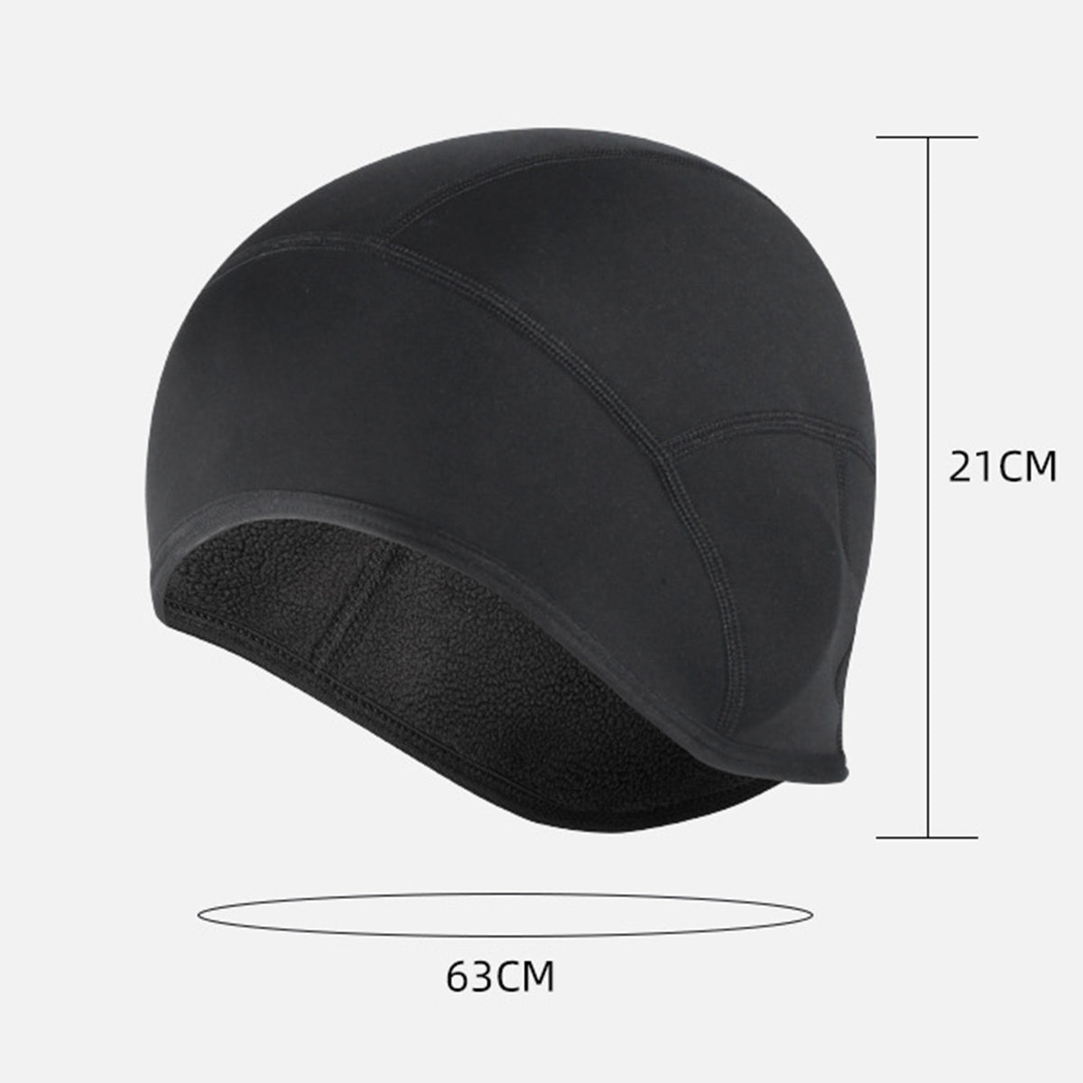 Winter Helmet Liner Skull Cap with Ear Cover Fleece Lined Warm Cycling Hat Thermal Hat Beanie