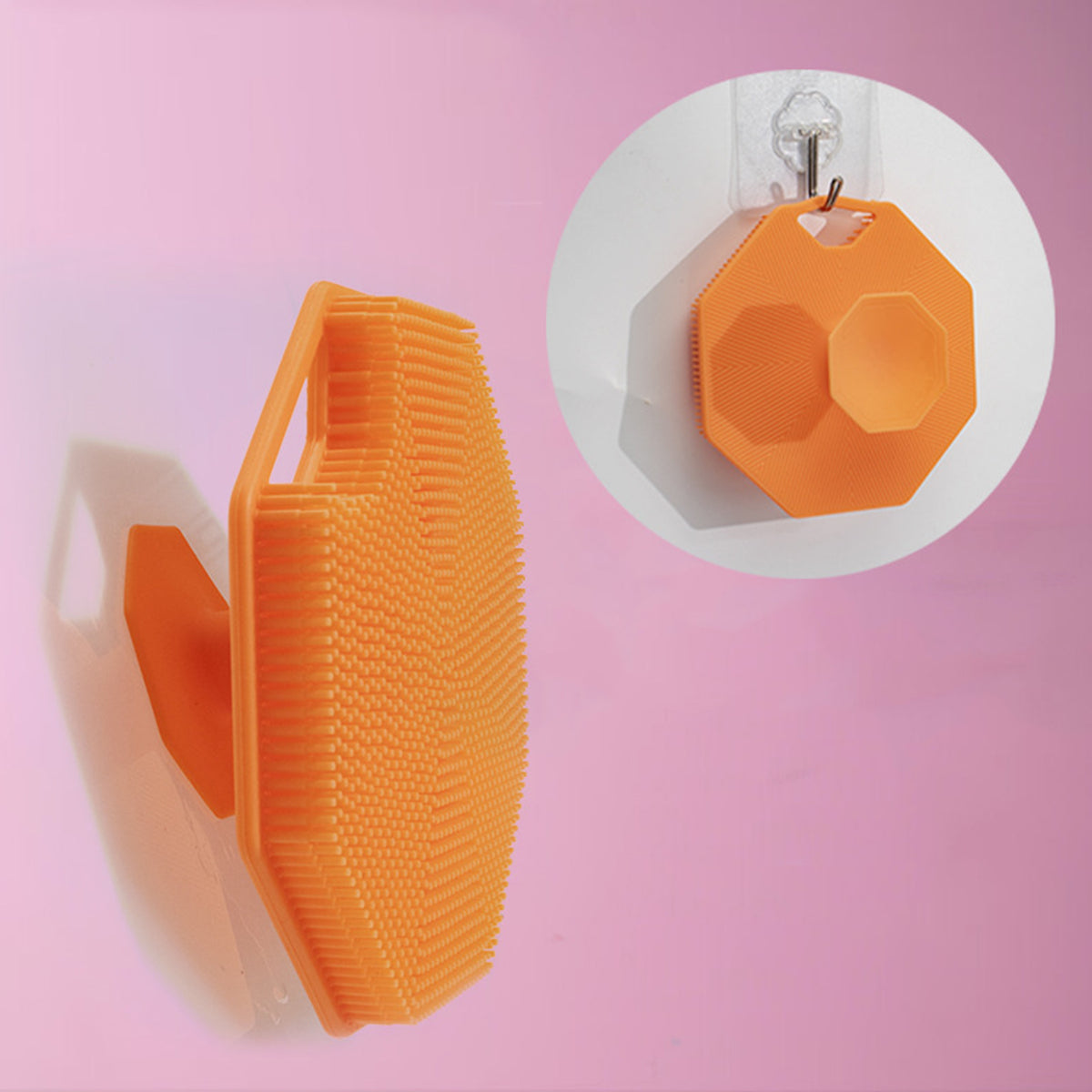 Octagon Silicone Body Scrubber Shower Brush Body Exfoliator Body Cleansing