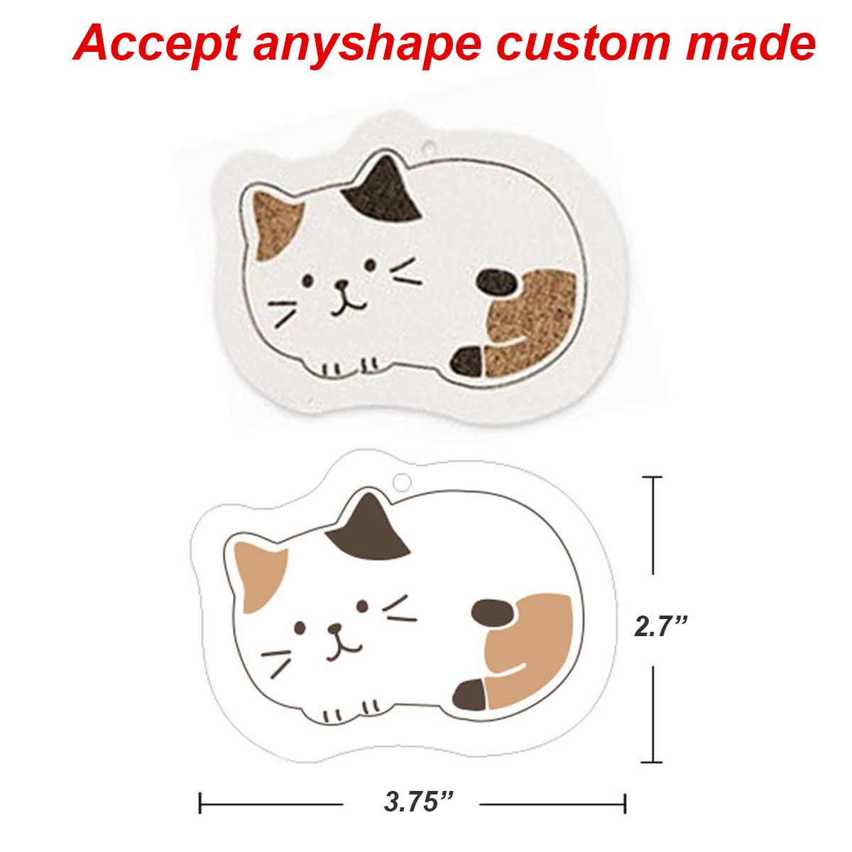 Fat Cat Shaped Compressed Sponge w/String