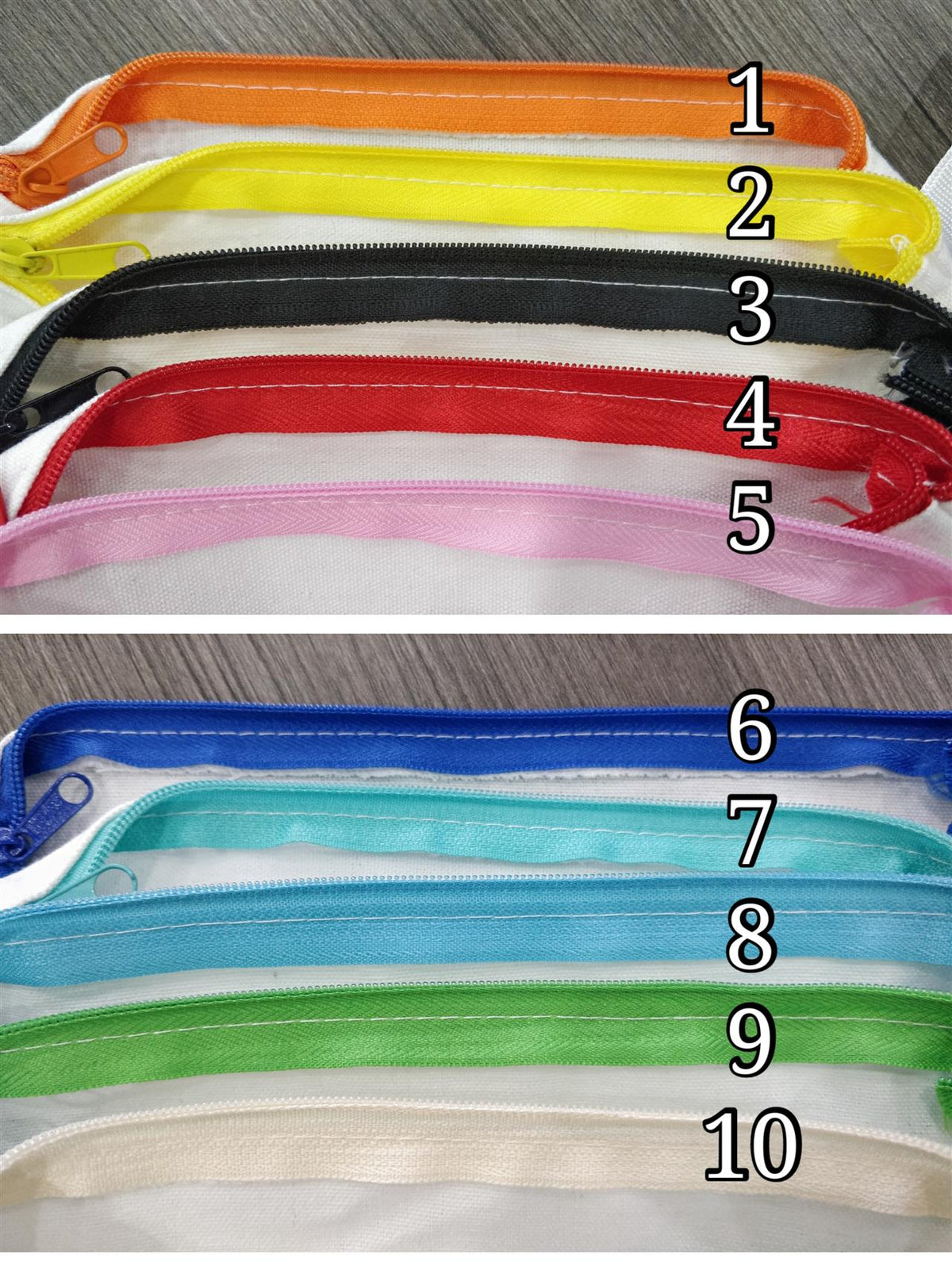 zipper options