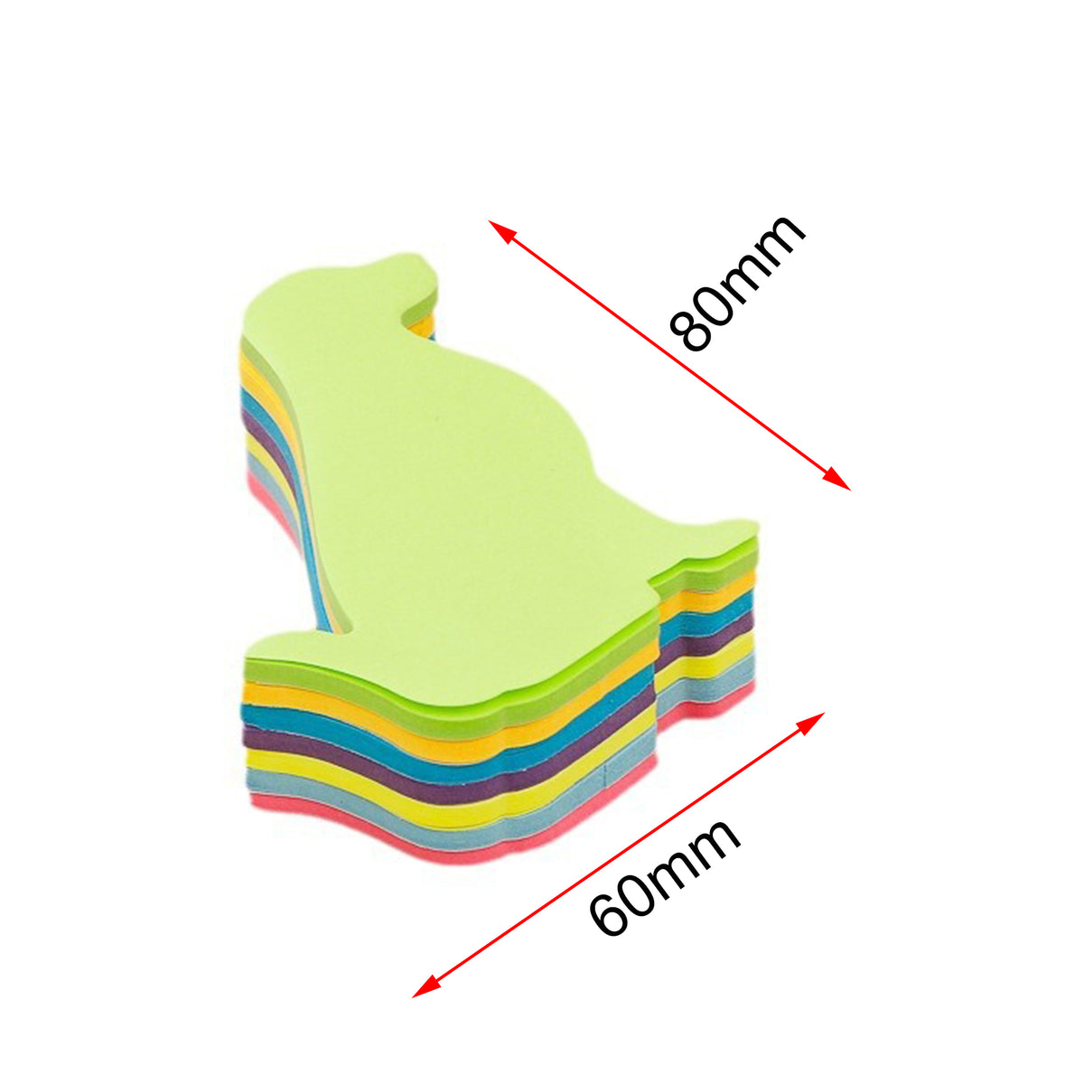 50 Sheets 2.36 x 3.15" Adhesive Dog Shape Sticky Notes Notepaper