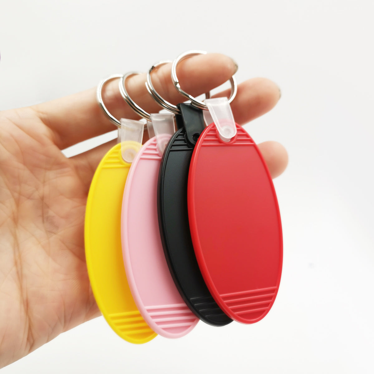 Oval Luggage Tag Keychain