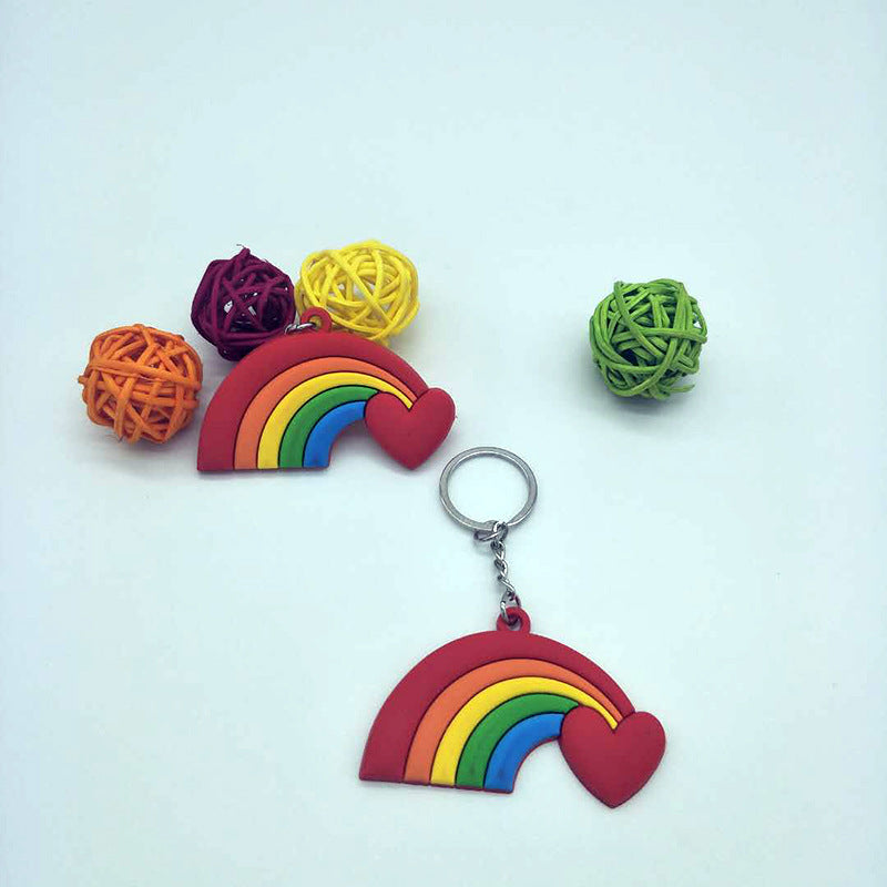 Custom 3D Raised Shaped Soft Touch PVC Keychain - Two Sides Printing