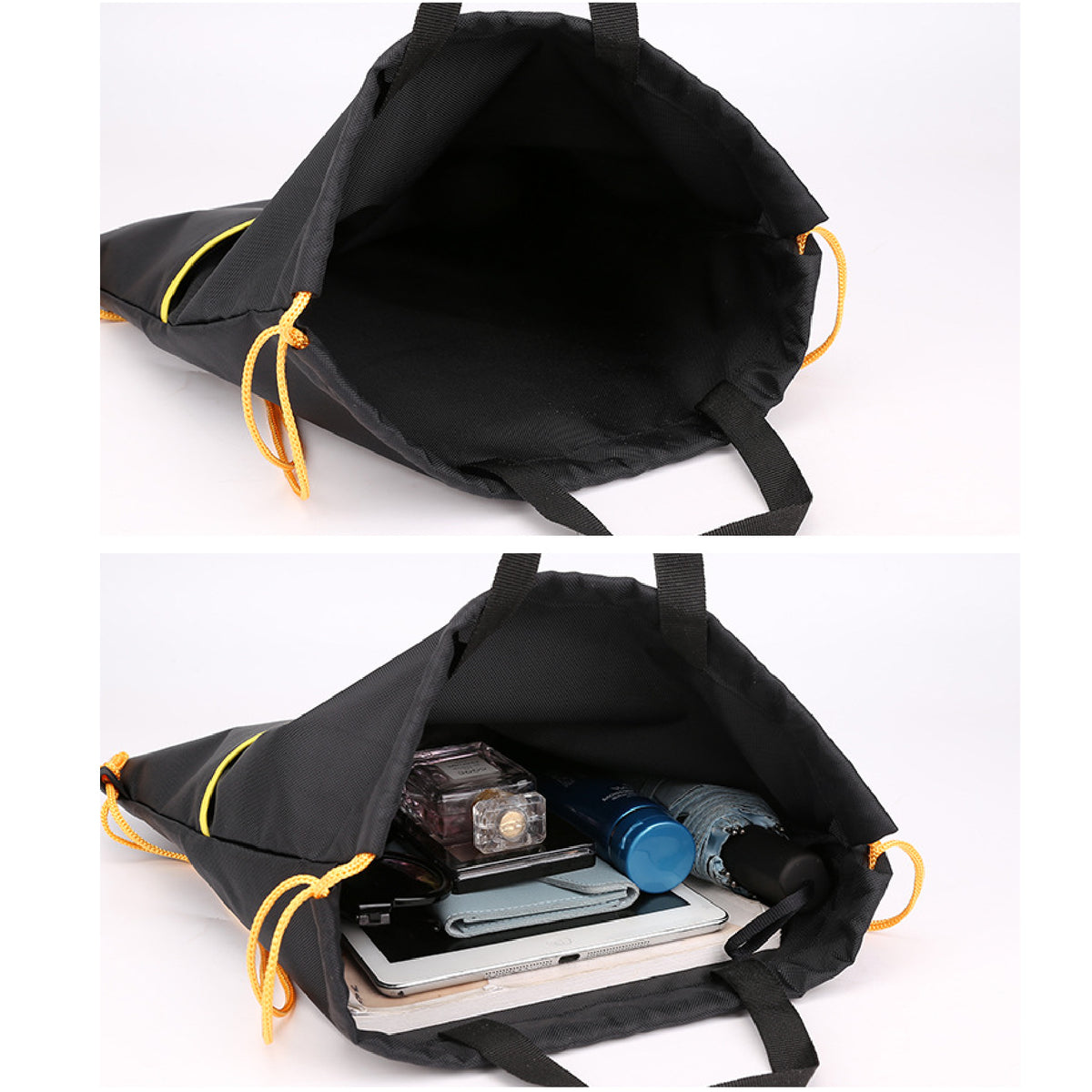 13 x 15" Drawstring Backpack with Front Pocket, Light Weight Waterproof Sports Training Bags