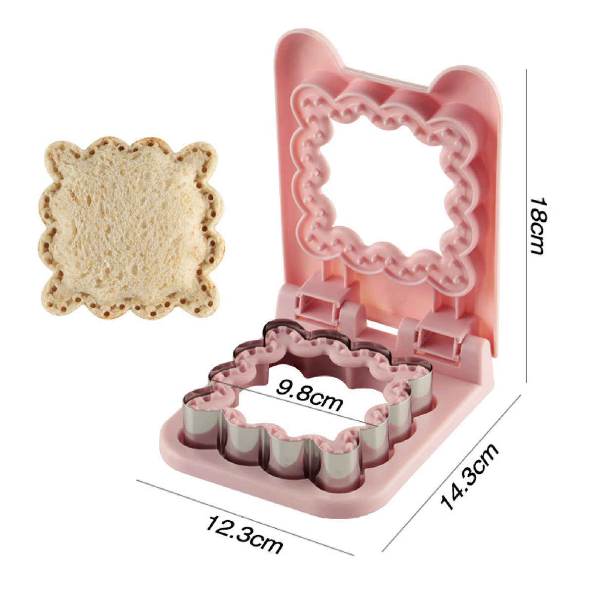 Decorative Square Sandwich Cutter Sandwich Sealer Cutter Crustless Sandwich Maker for Lunchbox