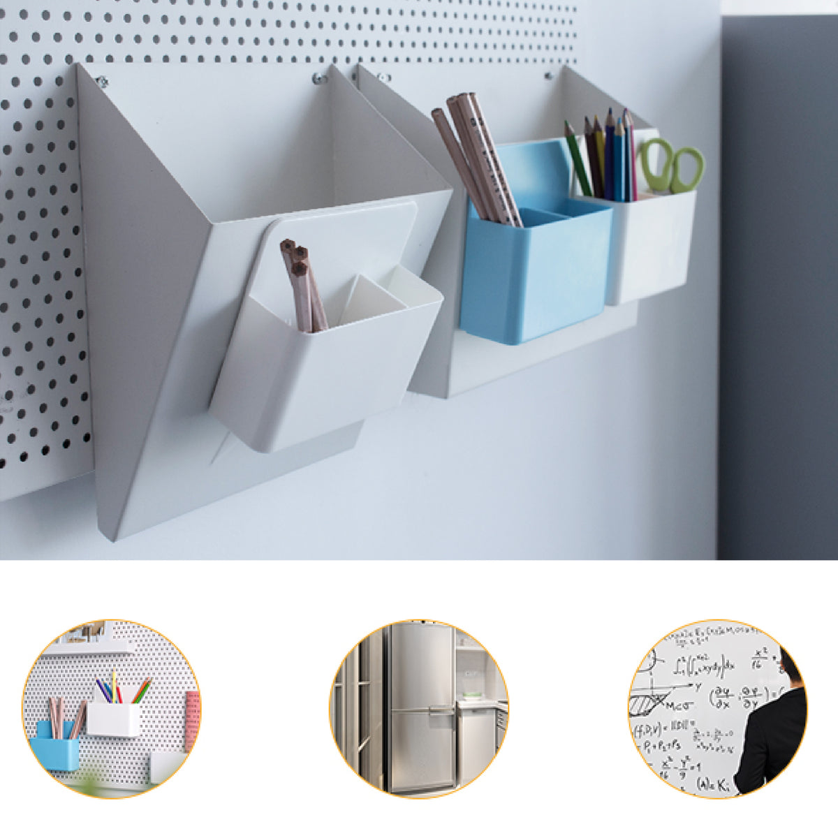 Magnetic Pen Holder Pen Container Whiteboard Marker Holder Pencil Holder Medium Size
