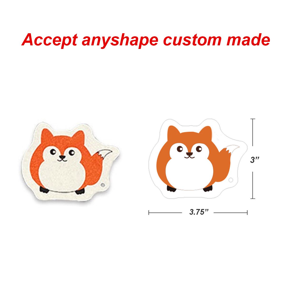 Fox Shaped Compressed Sponge w/String