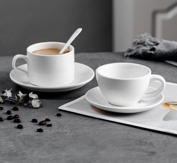 2 oz Pure White Ceramic Espresso Cups