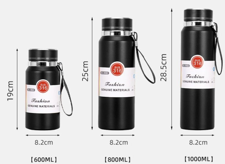 27 Oz./800ml Smart LED Water Bottle 316 Stainless Steel Vacuum Insulated Bottle Thermal Bottle