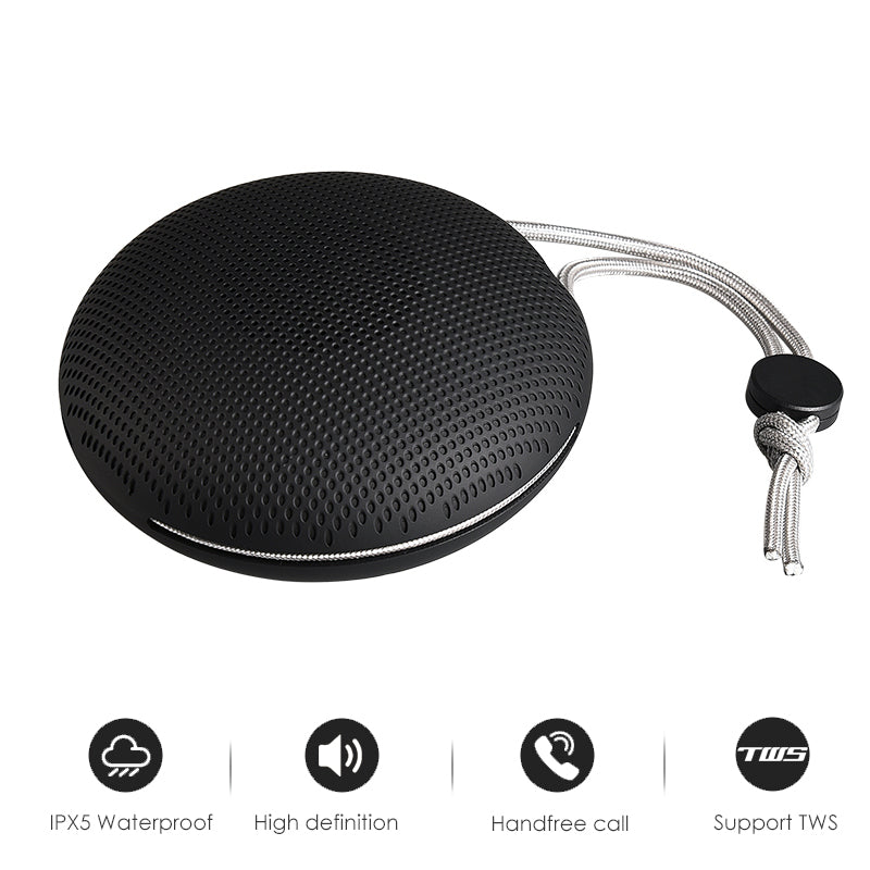 New Powerful Stereo Sound Round Shape Portable Wireless W/ Selfie Function