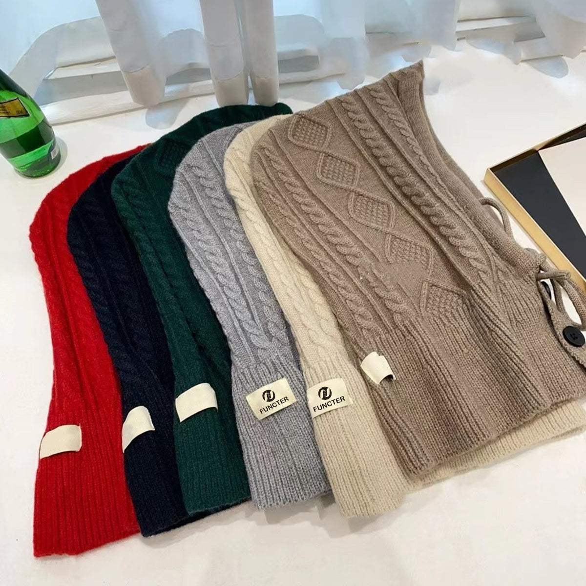 Winter Warm Knitted Hat Trendy Cute Knit Twist Cap Ear Protection for Women