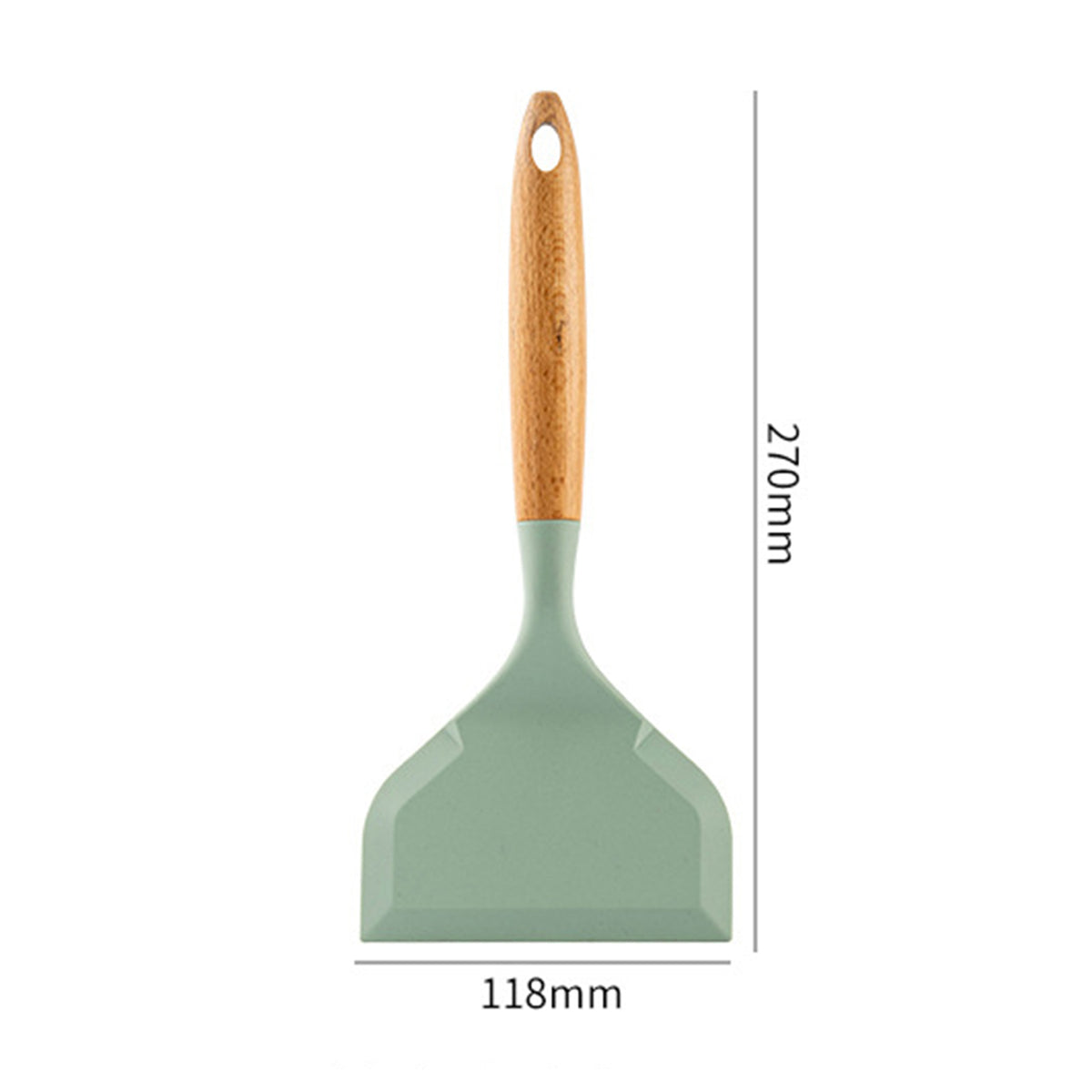 Silicone Spatula Silicone Tools for Cooking Baking Mixing Non-Stick Cookware Wooden Handle