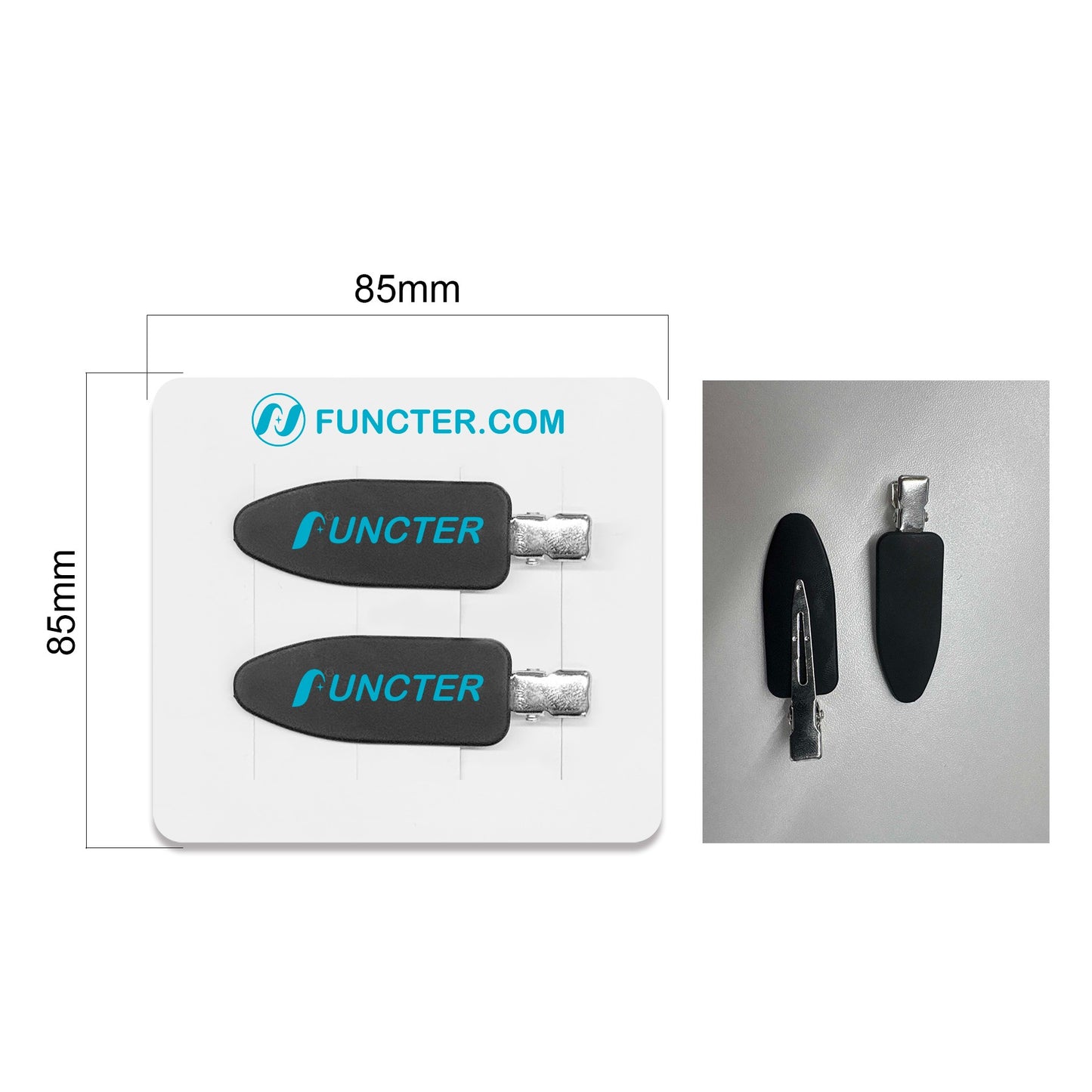 2PCS Creassless Hair Clips W/A Custom Backer Card