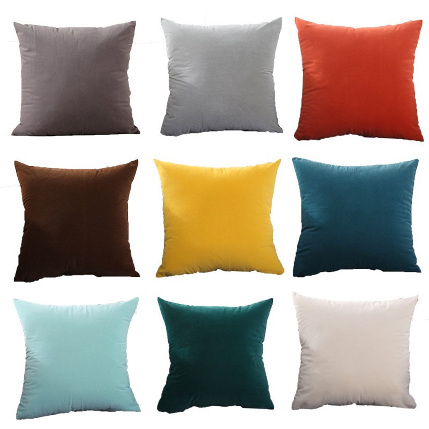 9 x 14 Inch Premium Square Satin Silk Polyester Short Plush Throw Pillowcase With Hidden Zipper
