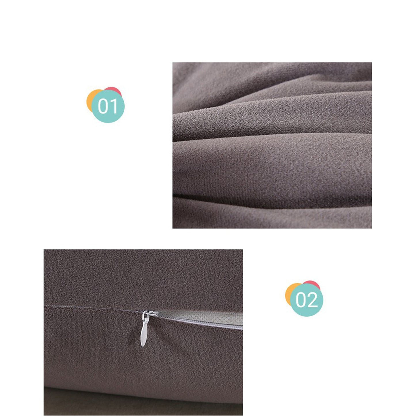 9 x 14 Inch Premium Square Satin Silk Polyester Short Plush Throw Pillowcase With Hidden Zipper