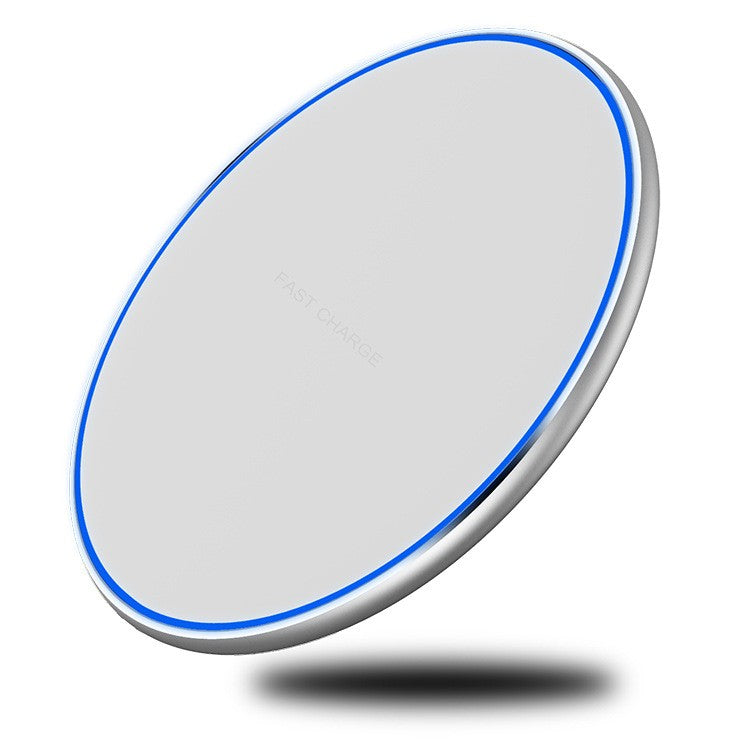 4'' Dia 10W Wireless Charger Thin Aluminum Fast Charging Pad (NO AC Adapter)