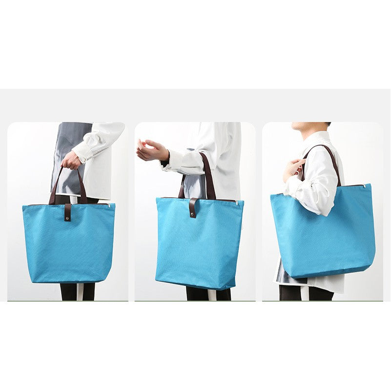 Folding Heavy Duty Oxford Groceries Bag Reusable Shopping Bags Large Foldable Tote Bag (Model A)