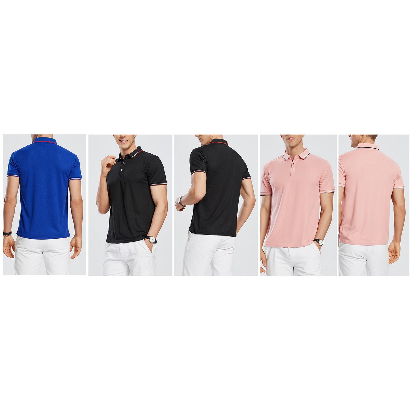 Men's 6 oz. Regular-fit Short-Sleeve Polyester Lapel Polo Shirt