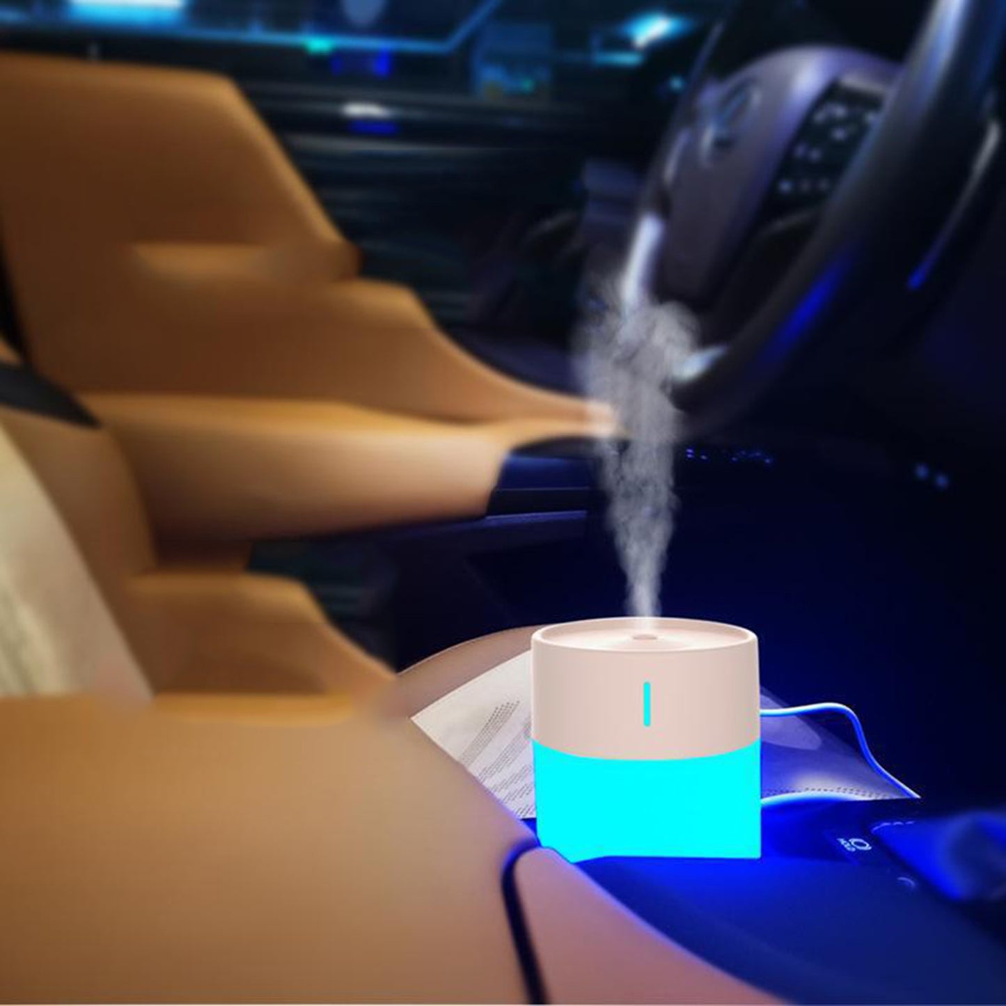 260ml Mini Portable USB Humidifier Cool Mist Humidifier W/Night Light For Bedroom Travel Office Home