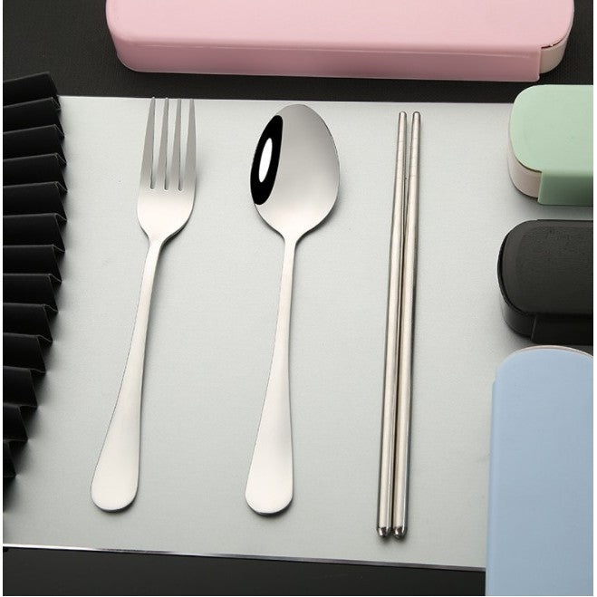 304 Stainless Steel Spoon Chopsticks Fork Tableware Set