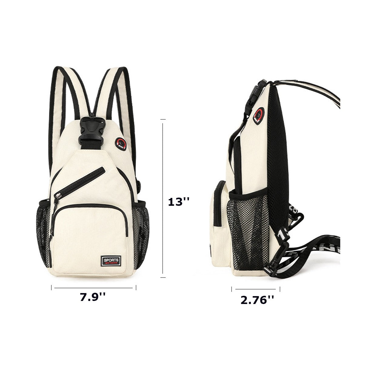 Oxford Sling Bag Chest Bag Shoulder Backpack Crossbody Bag For Men Women And Students