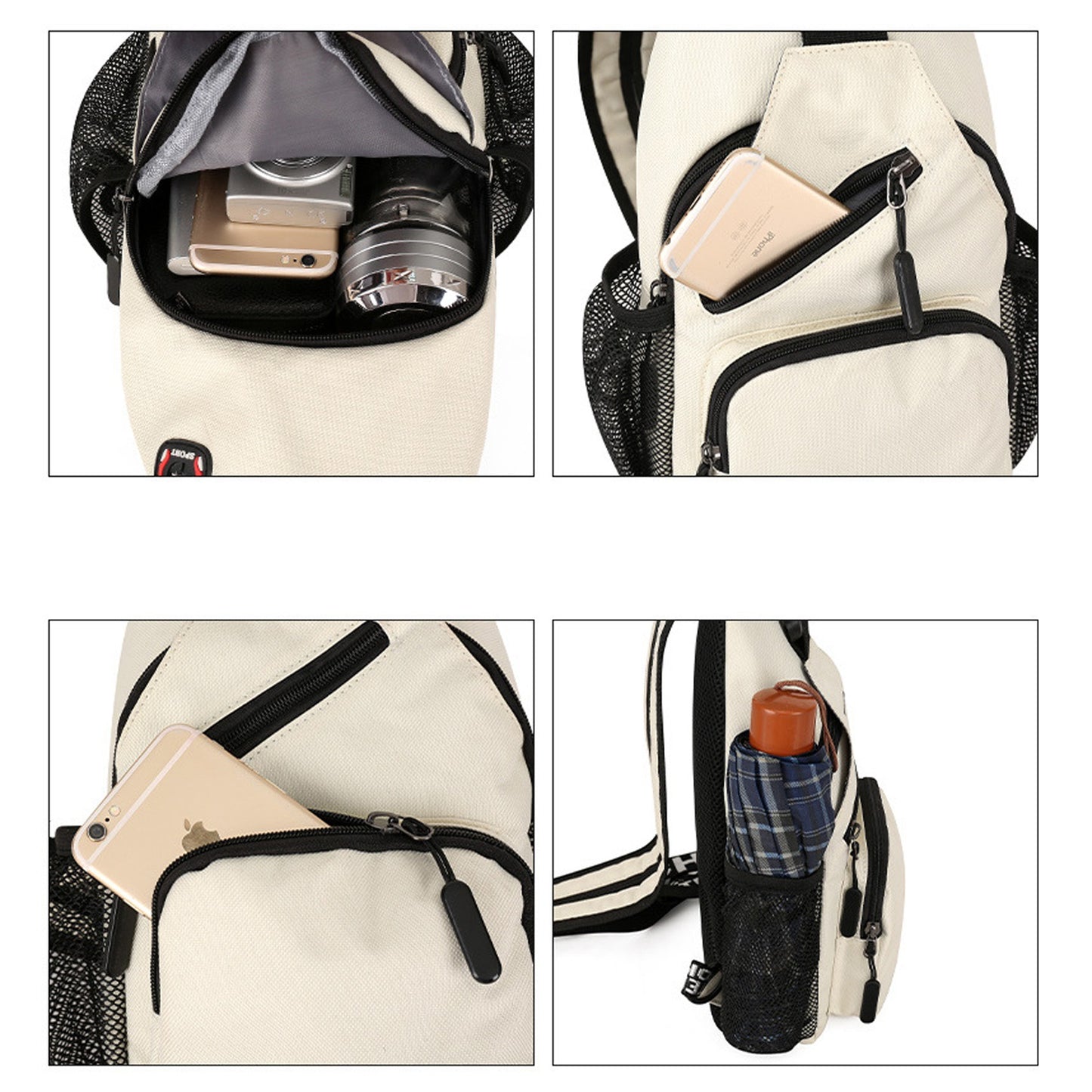 Oxford Sling Bag Chest Bag Shoulder Backpack Crossbody Bag For Men Women And Students