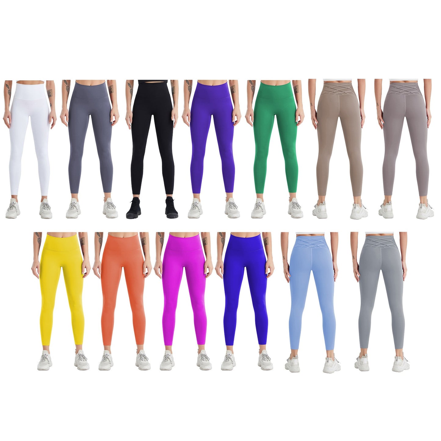 Premium Women's Fitness High Waist Yoga Leggings Tummy Control Sport Tights