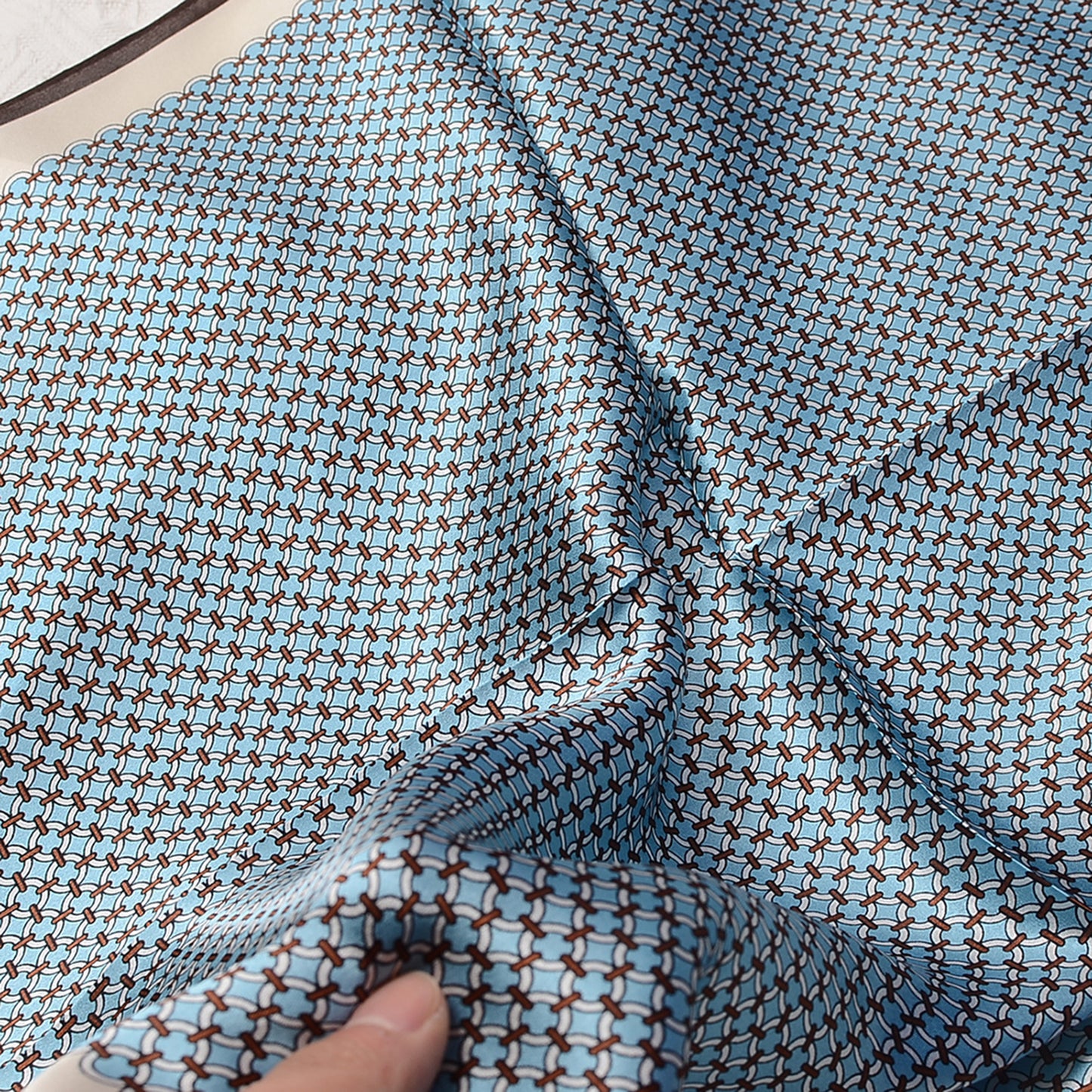 Custom 21" x 21" 100% Mulberry Silk Square Scarf Silk Satin Headband
