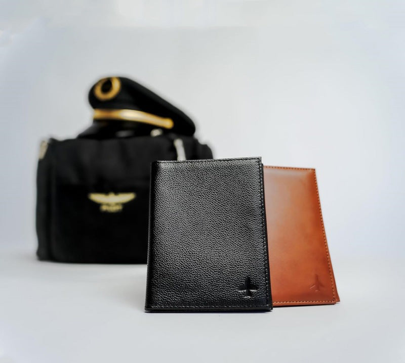 Genuine Leather Passport Wallet/Pilot Document Holder