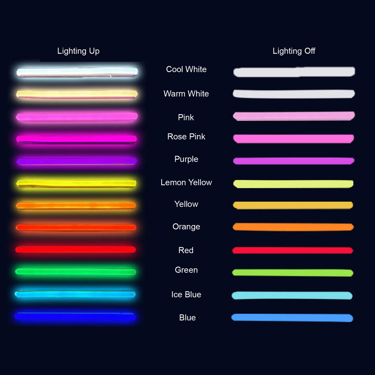 12" Neon Sign Custom Shaped LED Night Club Sign LED Glow Sign Custom Pattern - 3 Colors