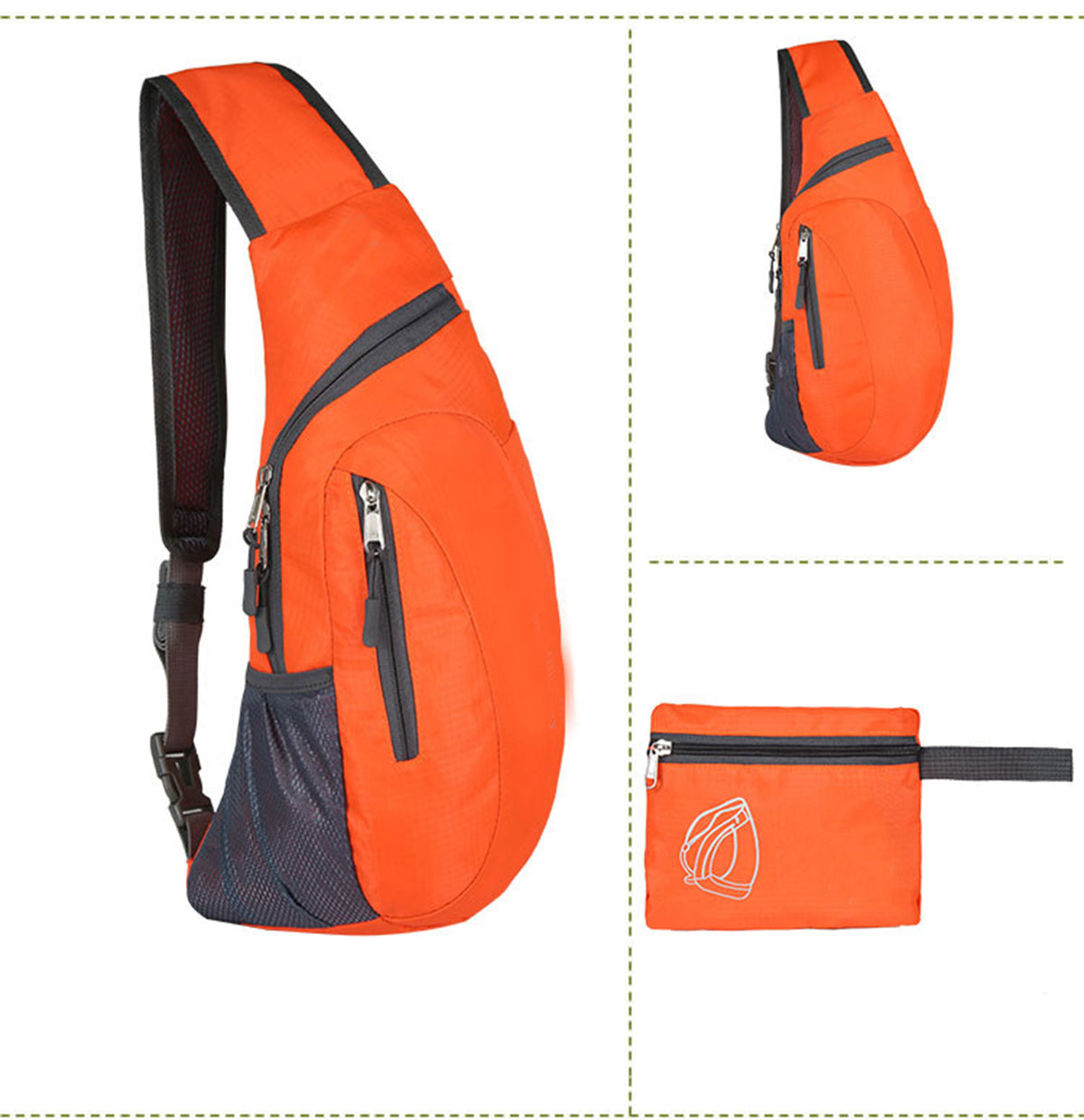 Folding Sling Bag Crossbody Backpack Lightweight Packable Bags