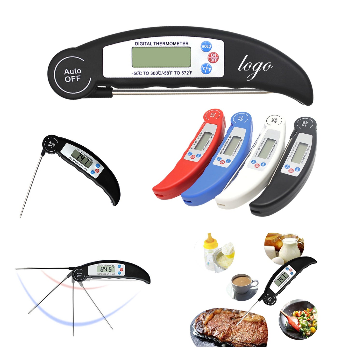 Digital Instant Read Cooking Thermometer Without Degree Scale