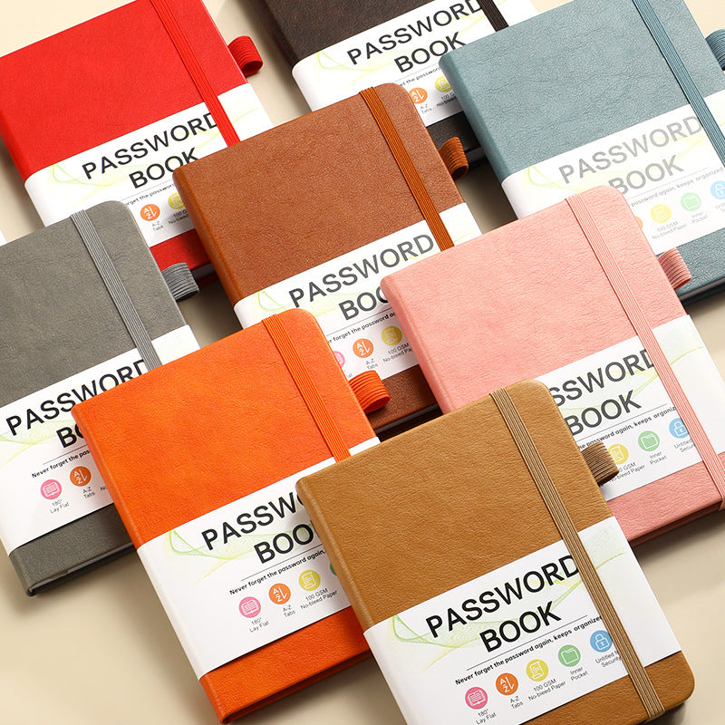 B6 College Ruled Journal PU Notebook W/ Elastic Closure