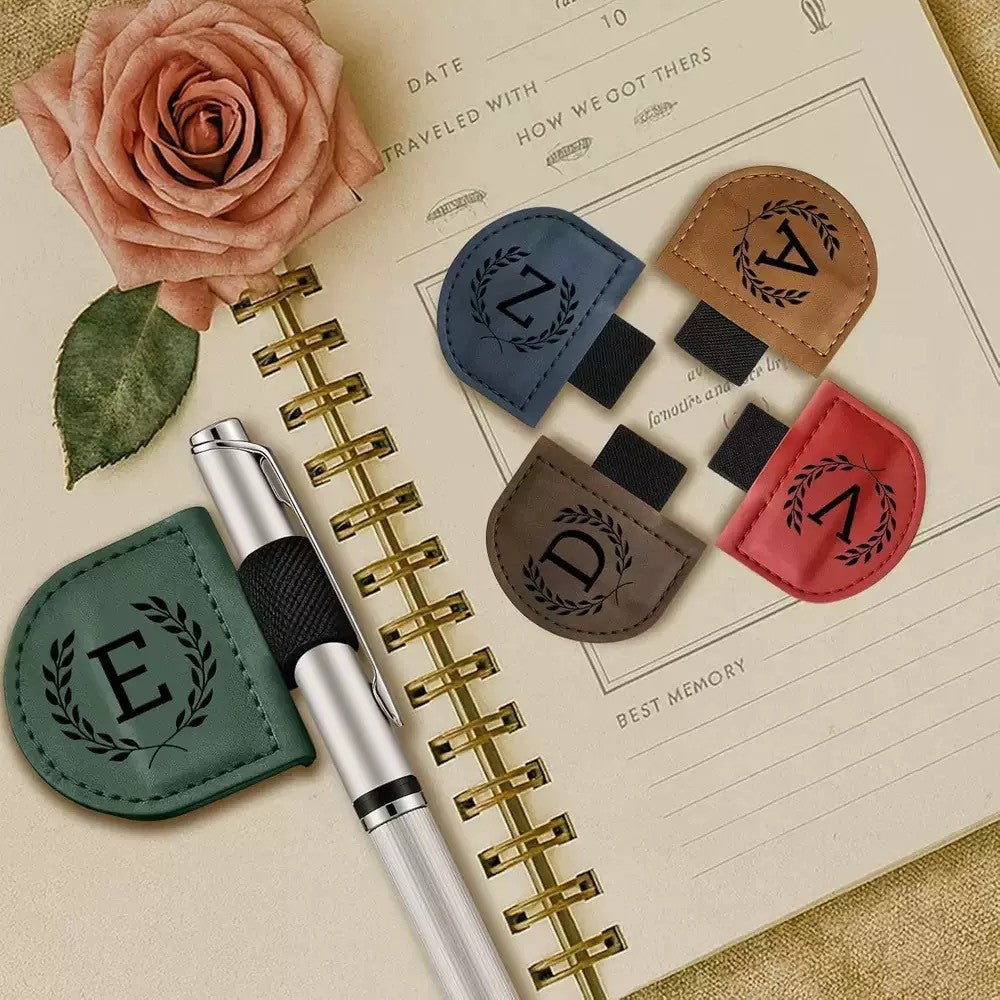 PU Leather Magnetic Bookmark Book Page Clip