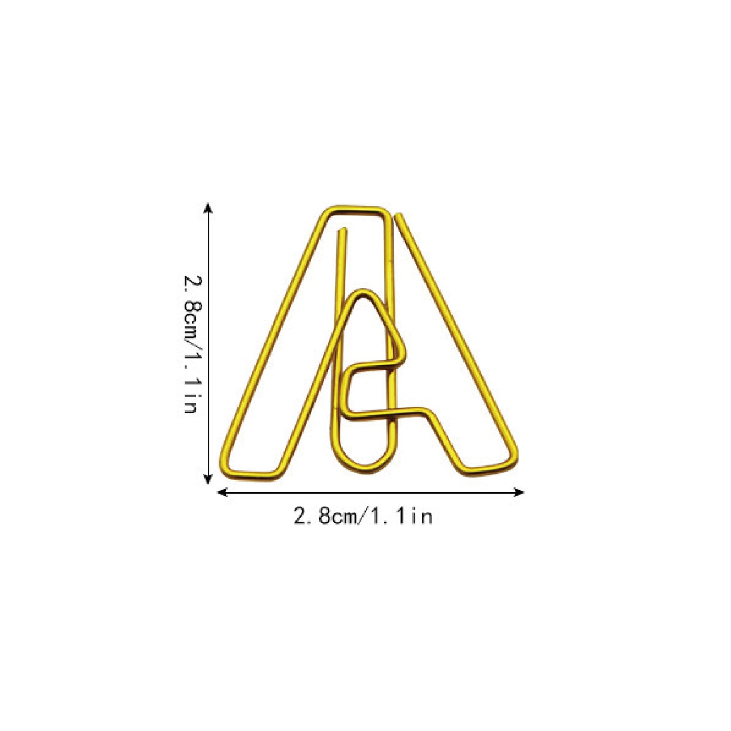 Letter A Metal Paper Clasp Custom Shape Paper Clip