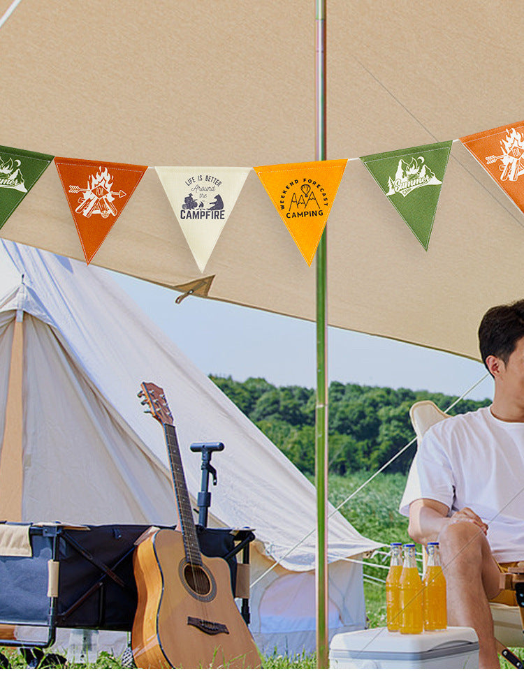 9.5' Length Custom Full Color Double Sided Felt Pennant String