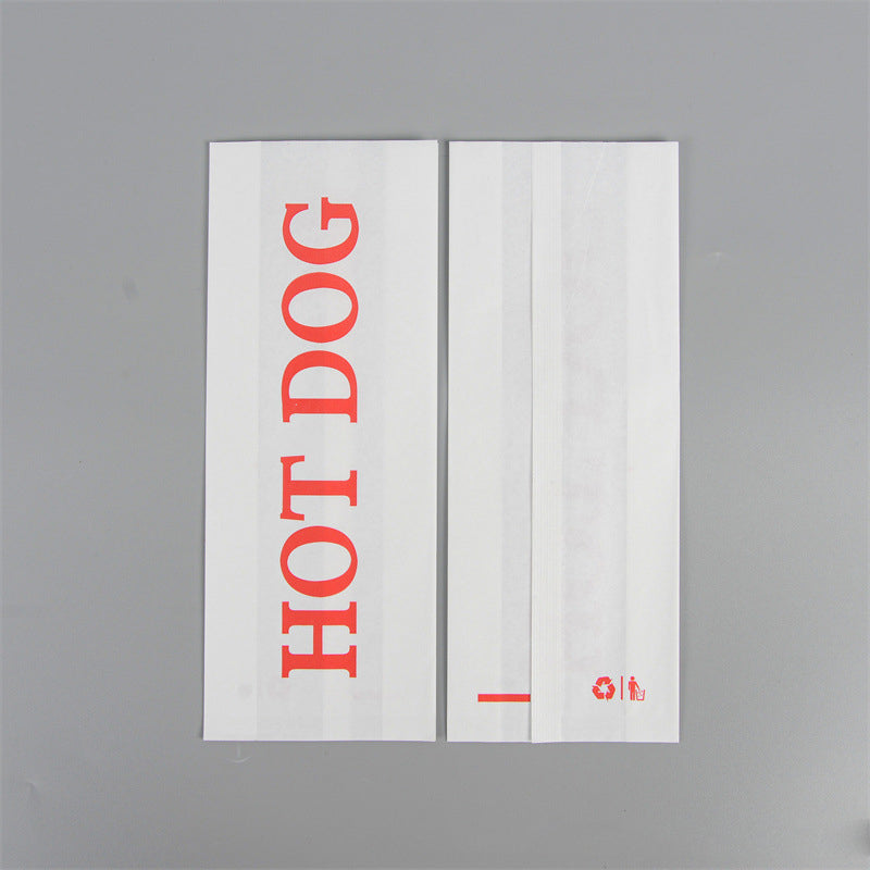 9.5" x 3.5" Greaseproof Paper Food Bags Hot Dog Wrapper Bags