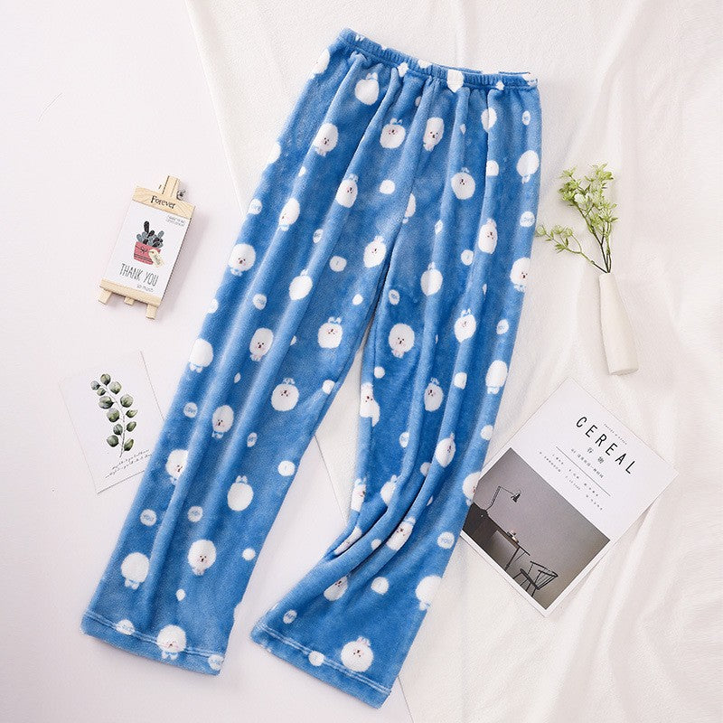 Full Custom Men's Flannel Pajamas Pants Cartoon Family Christmas Pajama Pants Kawaii Pajama Pants