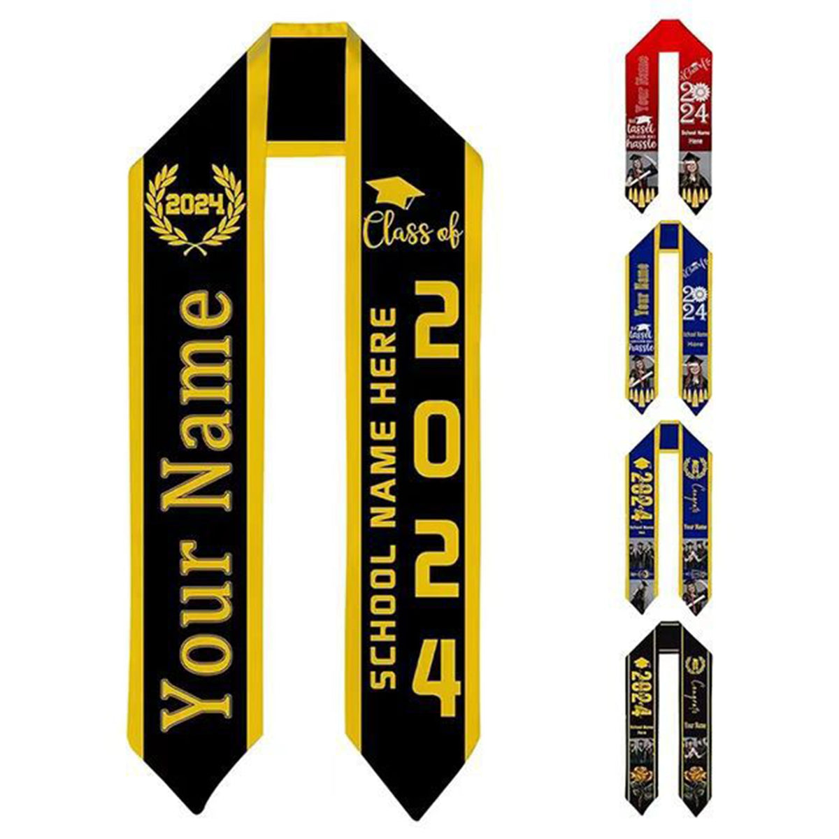 Custom 72"L Unisex Adult Honor Stole Graduation Sash