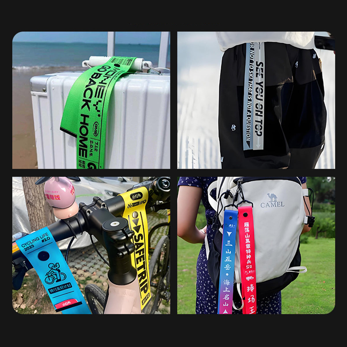 Custom 1.5"W x 15.8" L Polyester Luggage Tag Bicycle Pendant