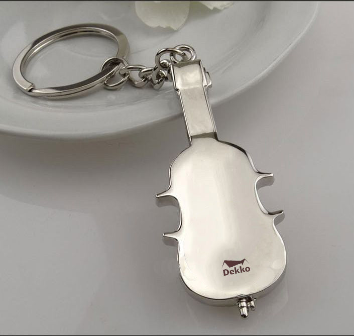 Violin Shaped Bottle Opener Key Chain