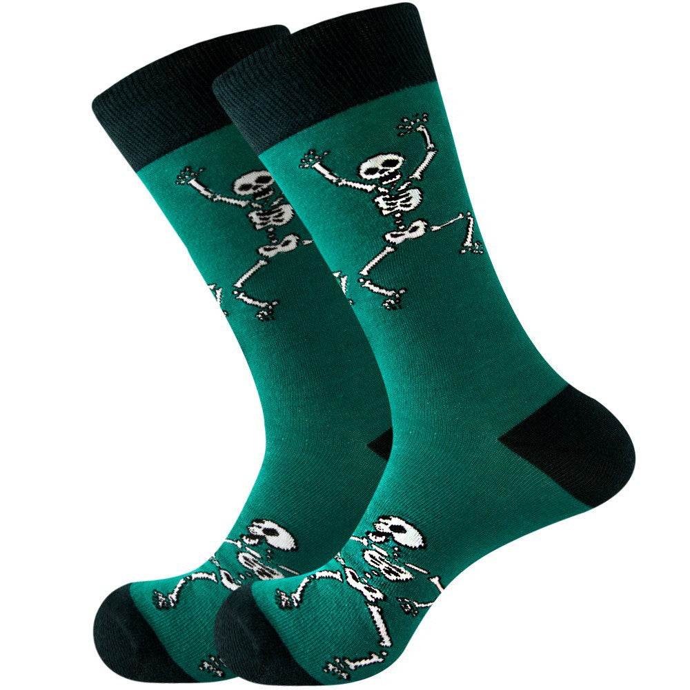 Full Printing Knit Cotton Crew Business & Dress Socks