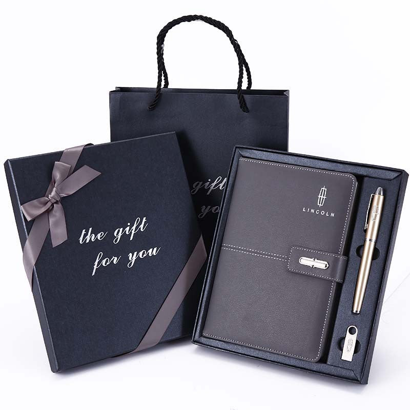 Business Notebook Set A5 Notepad Imitation Leather Gift Set