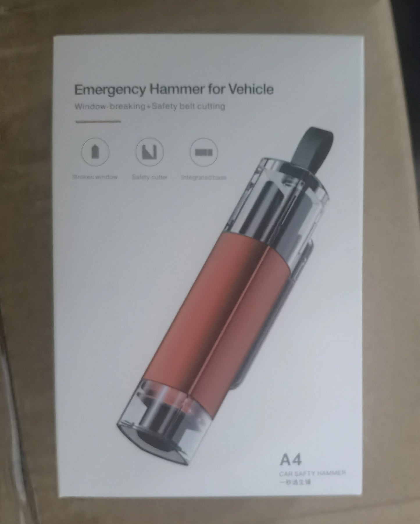 Portable Emergency Escape Automobile Safety Hammer Car Window Breaker/ Seatbelt Cutter(A4)