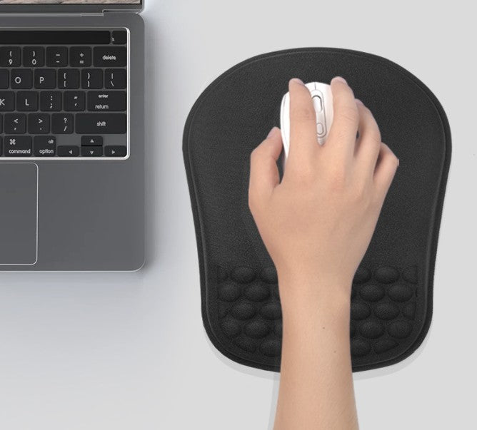 Full Custom Non Slip PU Ergonomic Mouse Pad W/ Wrist Rest Support