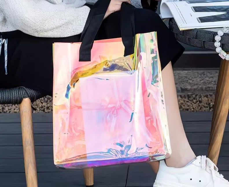 Iridescent Hologram PVC Tote Bag
