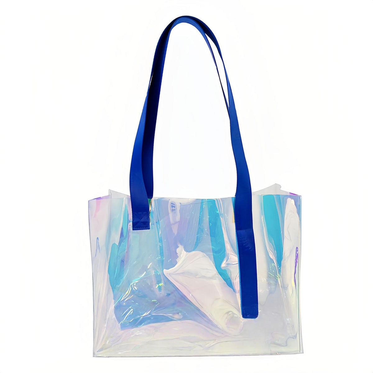 Iridescent Clear PVC Tote Bag 12 x 15"